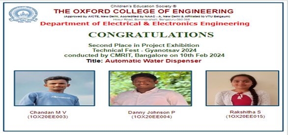 Mr.Chandan M V, Mr.Danny Johnson P & Ms.Rakshitha S